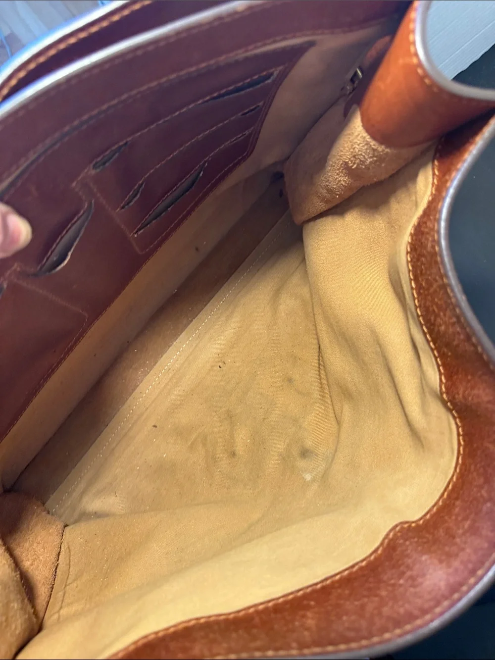 Boldrini Tan Leather Messenger Bag for Men